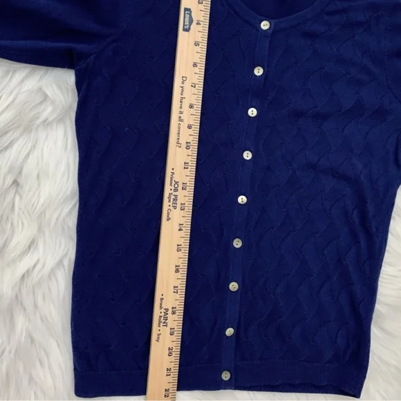 Talbots Colbalt Blue Cardigan Size Small - Picture 6 of 13